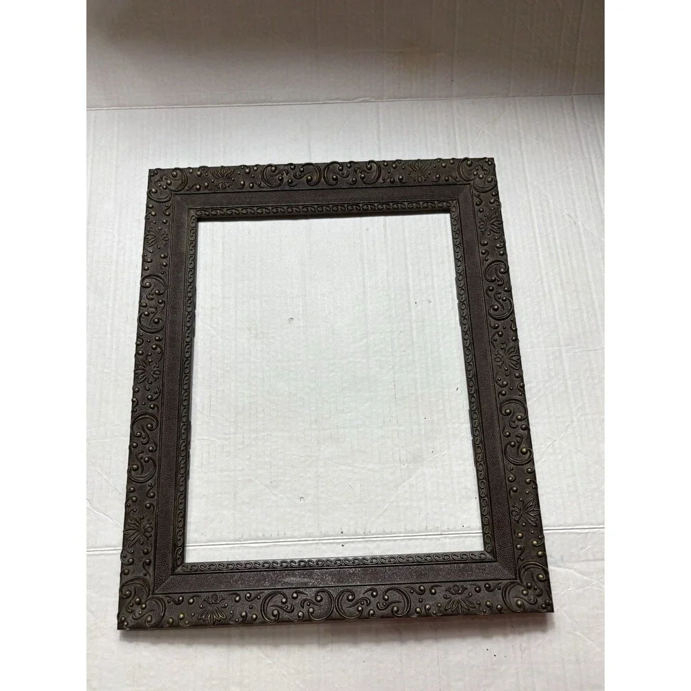 Lambert 11x14 Picture Frame Ornate Brown Bronze Floral Scroll Vintage Decor